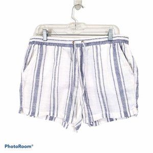 L.O.G.G. Woman Sz 12 shorts white w blue pinstripe